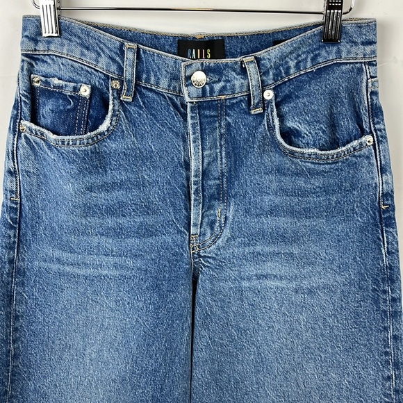 Rails The Getty Superhigh Waist Cropped Length Wide Leg Blue Jeans Size 27 NWOT - Picture 5 of 14